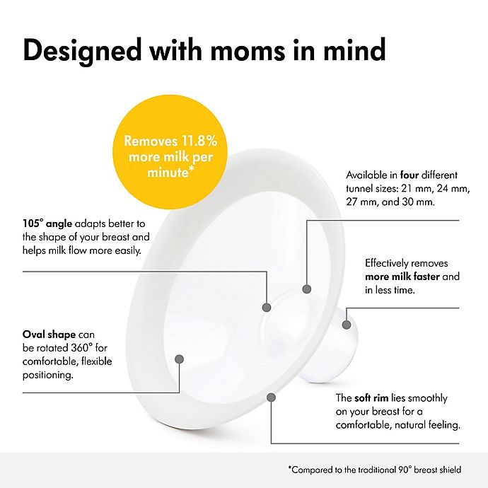 slide 8 of 9, Medela PersonalFit Flex Extra Large Breast Shield, 2 ct