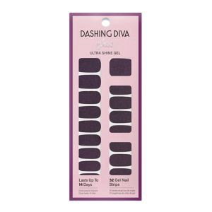slide 1 of 1, Dashing Diva Gloss Gel Strip Palette, Fig Pop, 32 ct