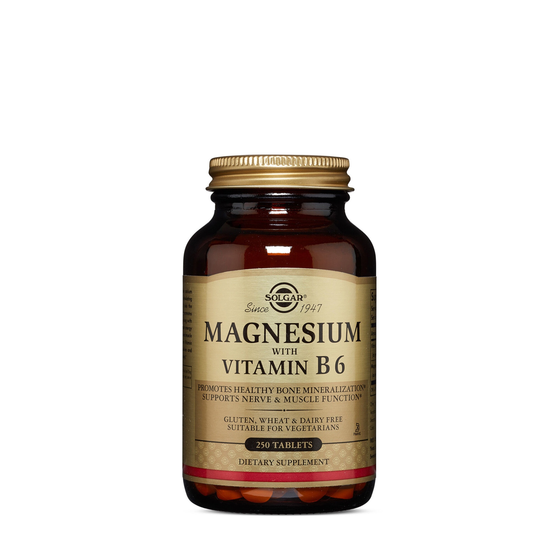 slide 1 of 1, Solgar Magnesium with Vitamin B6 Tablets, 250 ct