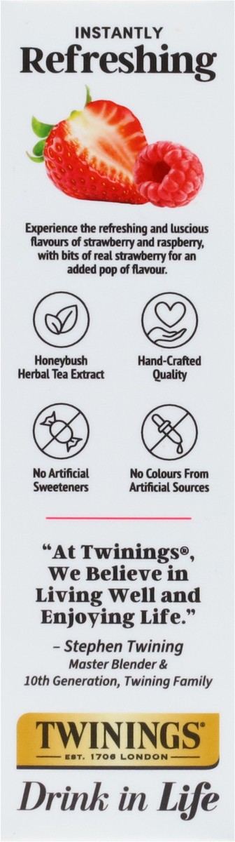 slide 9 of 14, Twinings Refreshers Instant Beverage Strawberry Raspberry Herbal Tea 5 Packets, 5 ct