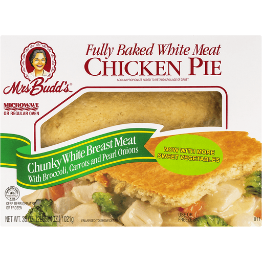 slide 1 of 1, Mrs. Budd's White Meat Chicken Pie Chicken Pie, 36 oz