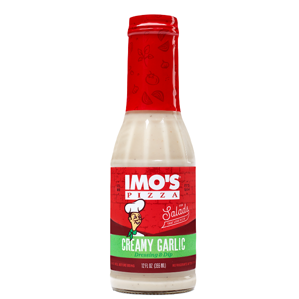 slide 1 of 1, Imo's Creamy Garlic Salad Dressing, 12 oz