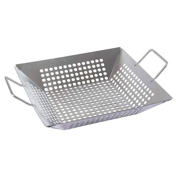 slide 1 of 1, Grand Gourmet Stainless Steel 11'' x 11'' Topper Square With Handles, 1 ct