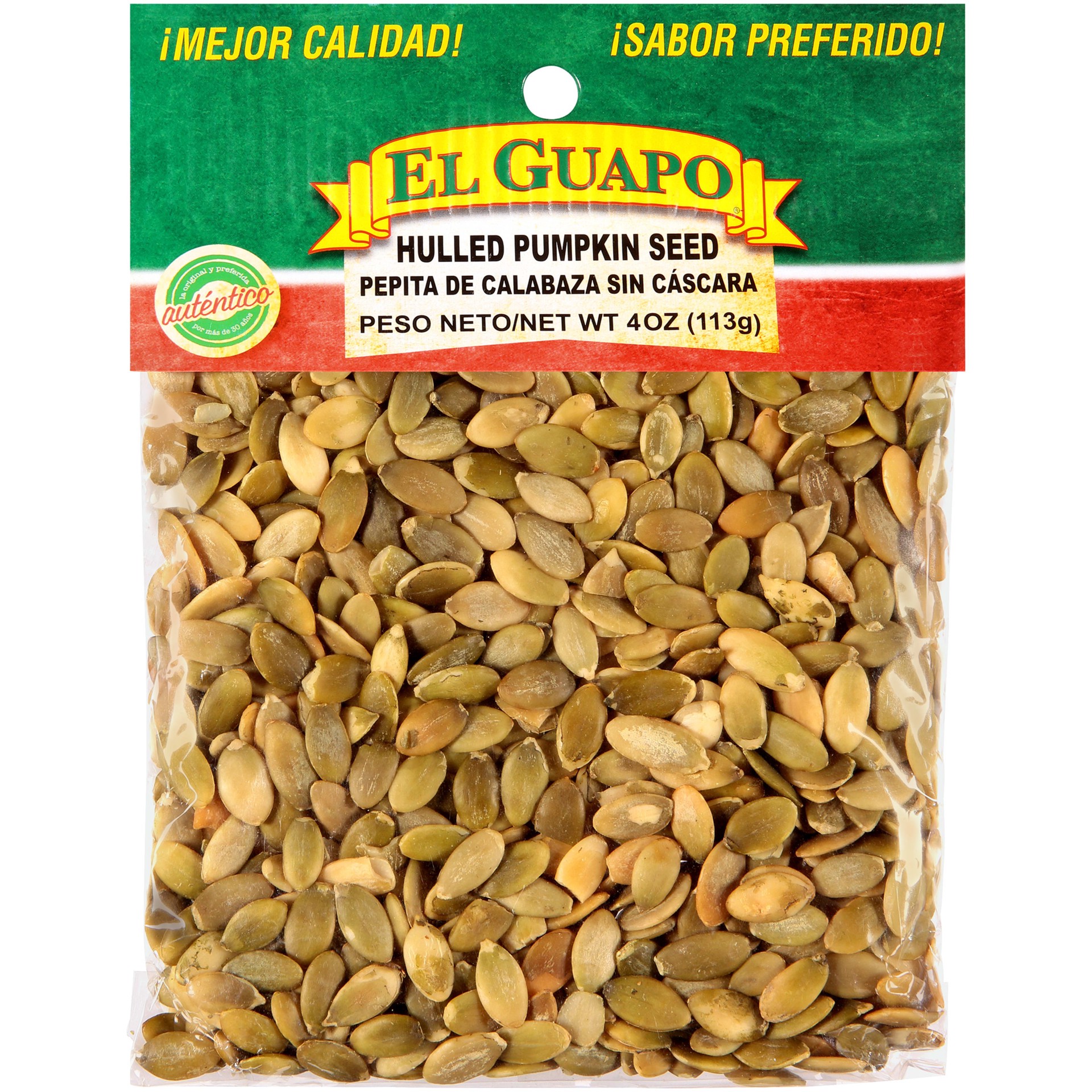 slide 1 of 5, El Guapo Hulled Pumpkin Seed (Pepita de Calabaza Sin Cascara), 4 oz, 4 oz