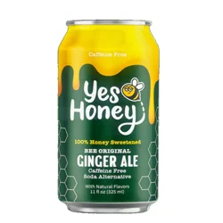 Yes Honey Sparkling Honey Sweetened Ginger Ale Soda Case
