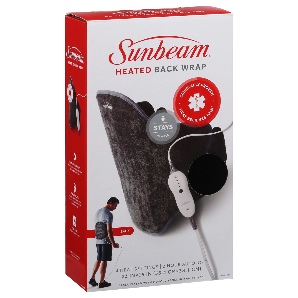 slide 4 of 9, Sunbeam Heated Back Wrap 1 ea, 1 ct