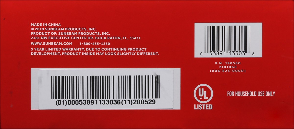 slide 9 of 9, Sunbeam Heated Back Wrap 1 ea, 1 ct