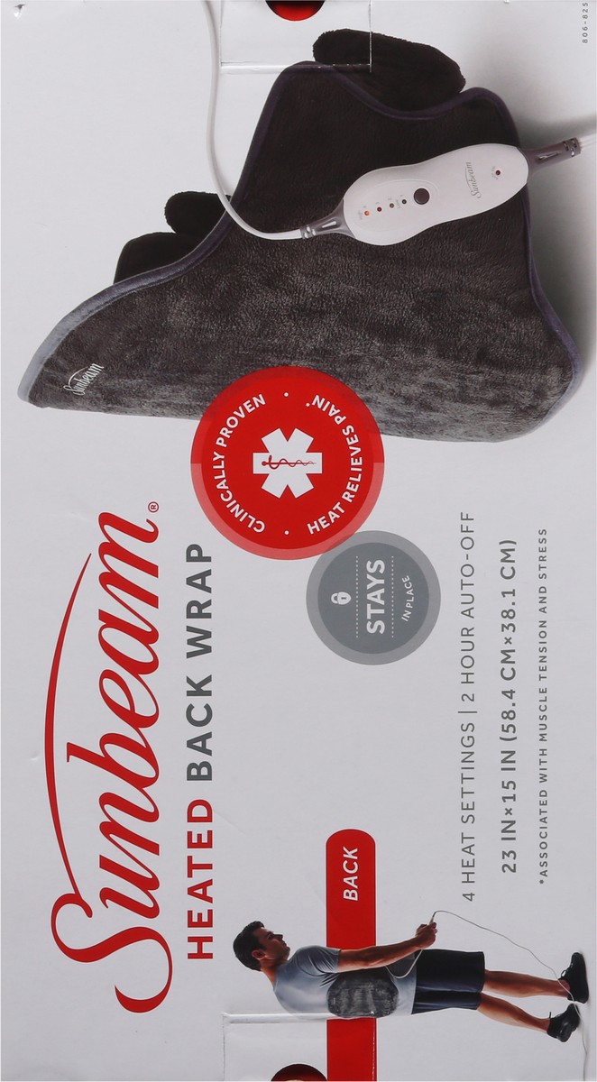 slide 8 of 9, Sunbeam Heated Back Wrap 1 ea, 1 ct