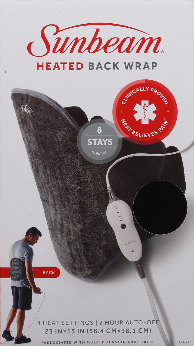 slide 5 of 9, Sunbeam Heated Back Wrap 1 ea, 1 ct