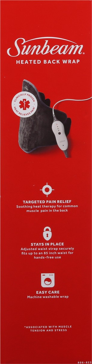 slide 3 of 9, Sunbeam Heated Back Wrap 1 ea, 1 ct