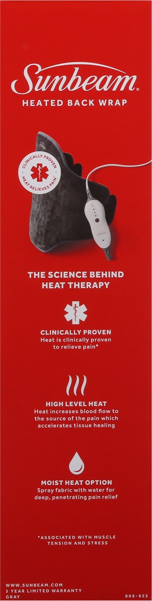 slide 6 of 9, Sunbeam Heated Back Wrap 1 ea, 1 ct