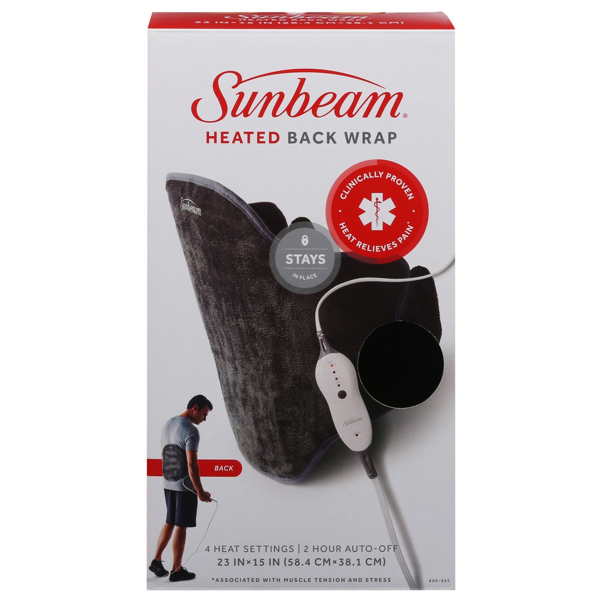 slide 1 of 9, Sunbeam Heated Back Wrap 1 ea, 1 ct