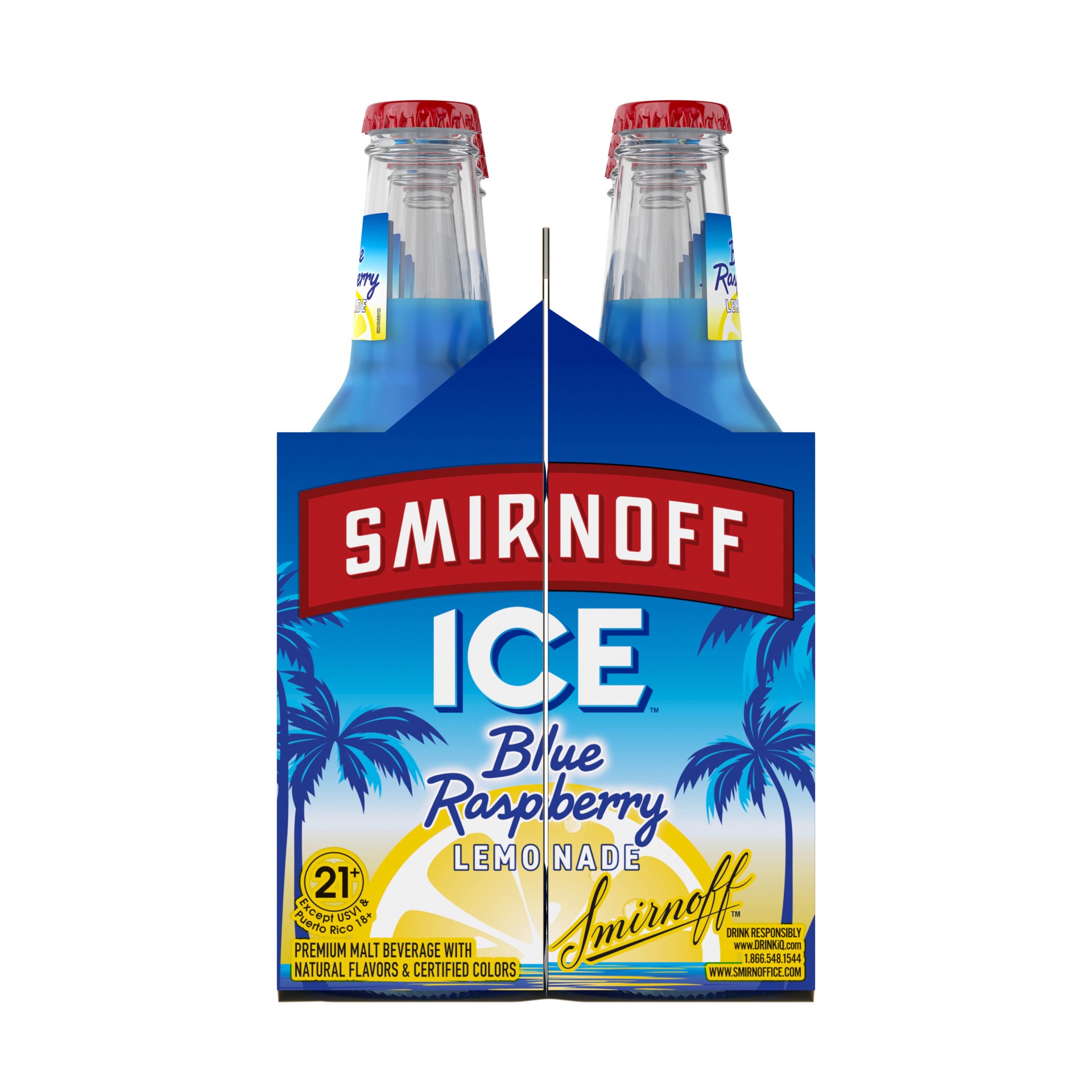 slide 10 of 10, Smirnoff Ice Blue Raspberry Lemonade, 11.2 fl oz, 6 Pack Bottles, 4.5% ABV, 11.2 fl oz