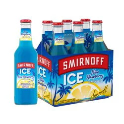 Smirnoff Ice Lemonade Blue Raspberry Malt Beverage 6 - 11.2 fl oz Bottles
