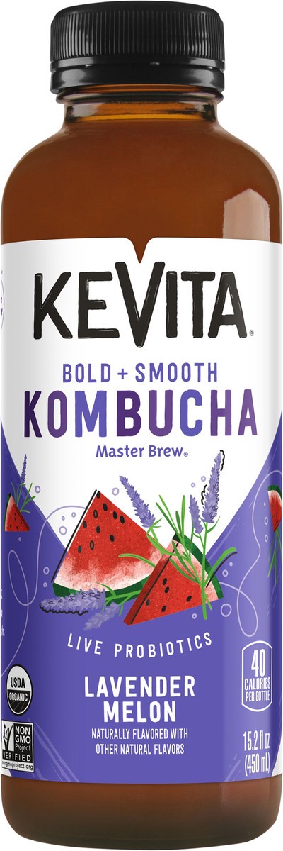 slide 6 of 9, KeVita Lavender Melon Master Brew Kombucha, 15.2 fl oz
