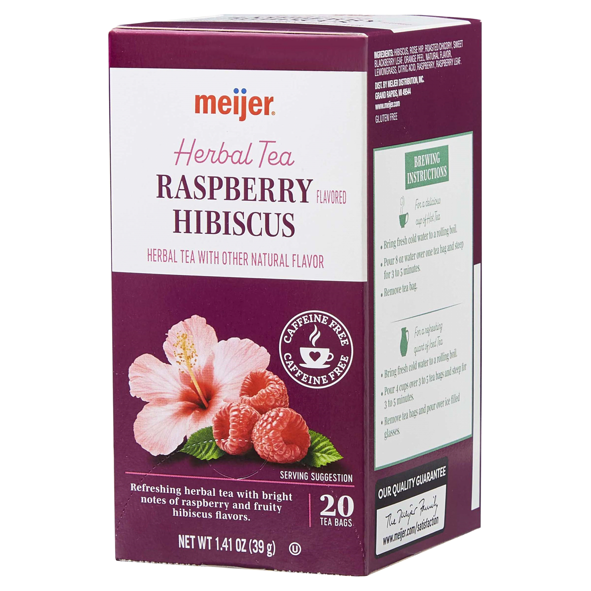 slide 9 of 29, Meijer Raspberry Hibiscus Tea - 20 ct, 20 ct