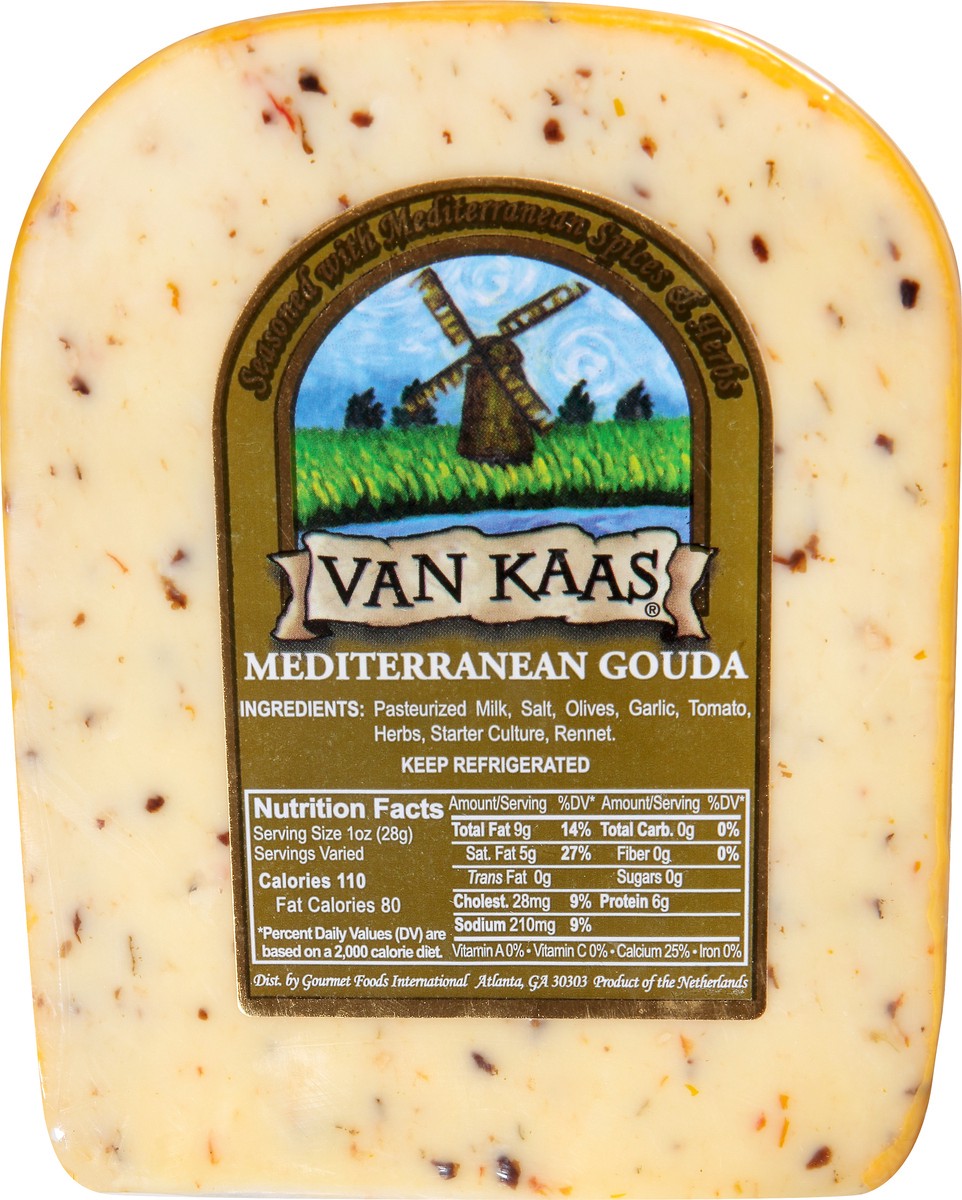 slide 1 of 9, Van Kaas Mediterranean Gouda Cheese 1 ea, 1 ct