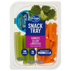 Kroger Carrots Celery Broccoli & Ranch Dip Snack Tray
