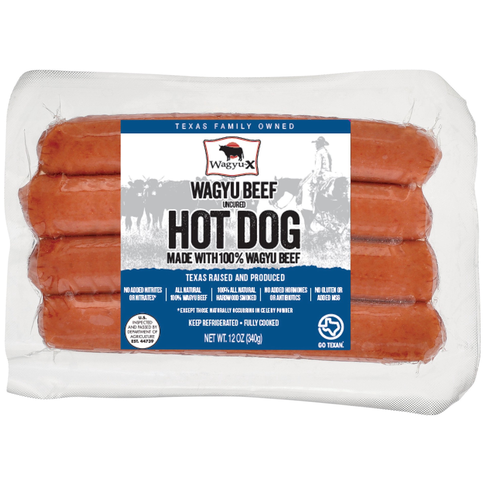 slide 1 of 1, Wagyu-X Hot Dogs, 12 oz