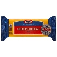 slide 1 of 8, Kraft Natural Cheese Cheddar Medium, 8 oz