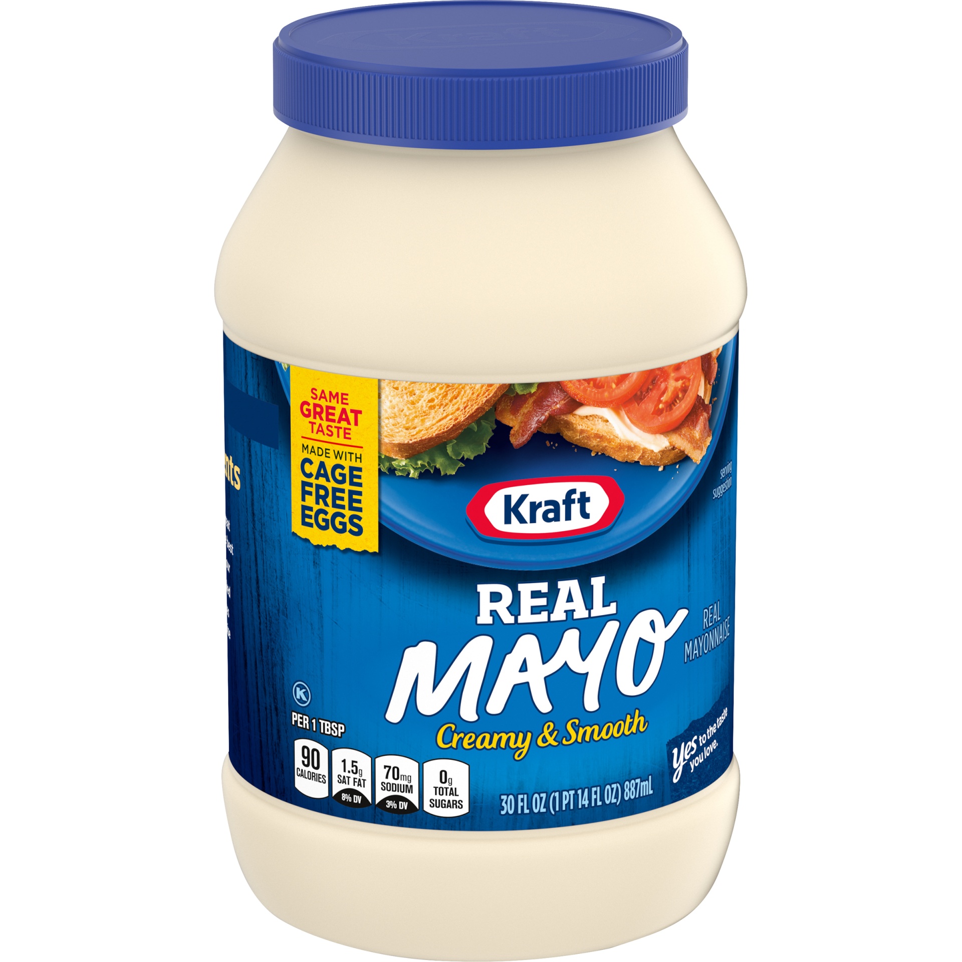 slide 8 of 12, Kraft Real Mayo Creamy & Smooth Mayonnaise, for a Keto and Low Carb Lifestyle Jar, 30 fl oz