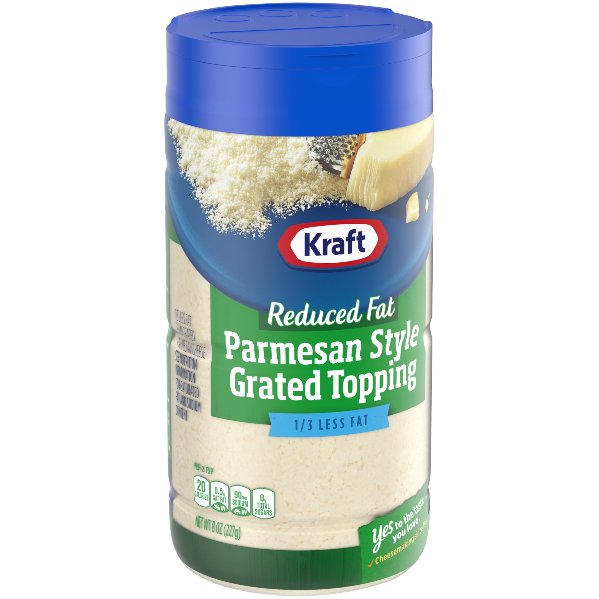 slide 3 of 7, Kraft Parmesan Style Reduced Fat Grated Cheese Topping, 8 oz Shaker, 8 oz