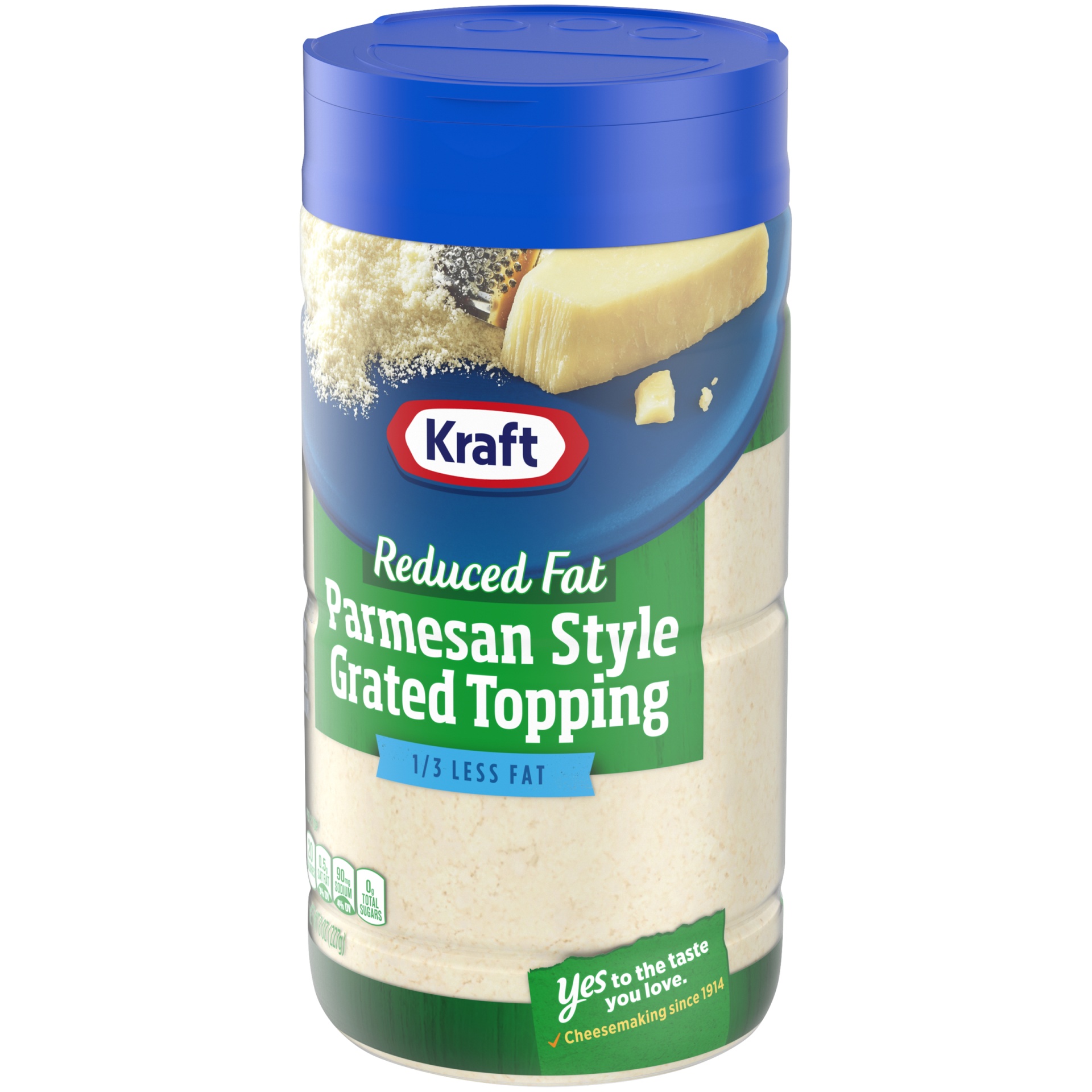 slide 4 of 7, Kraft Parmesan Style Reduced Fat Grated Cheese Topping, 8 oz Shaker, 8 oz