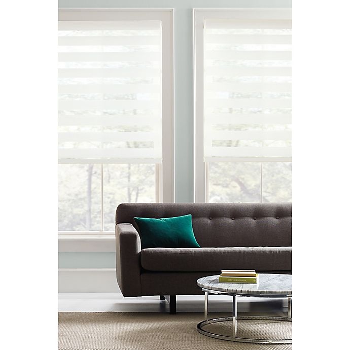 slide 1 of 1, Real Simple Cordless Layered Shade - White, 42 in x 72 in
