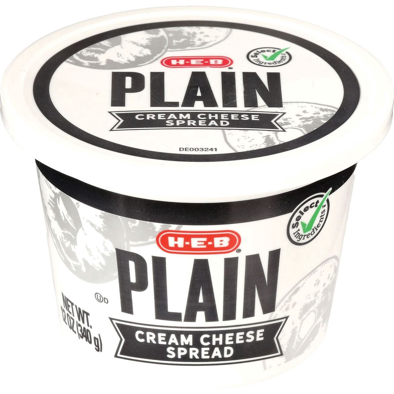 slide 1 of 1, H-E-B Regular Cream Cheese Spread, 12 oz