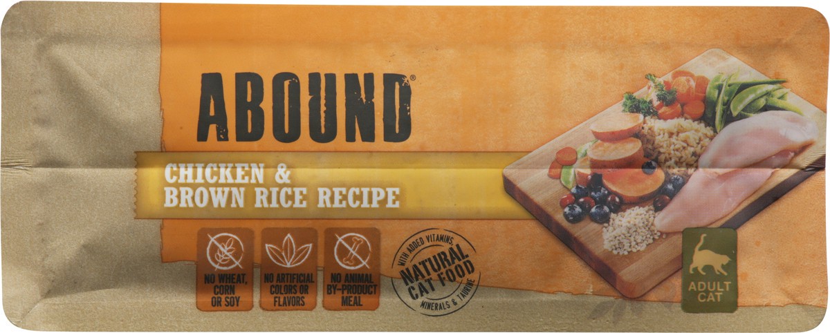 slide 7 of 10, Abound Chicken & Brown Rice Recipe Cat Food, 3.5 lb