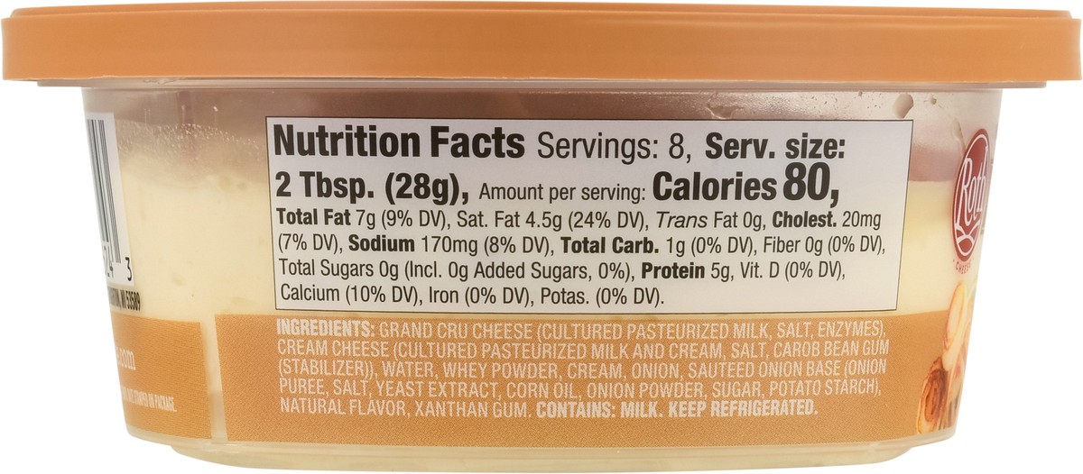 slide 2 of 16, Roth Caramelized Onion Cheese Dip, 8 oz