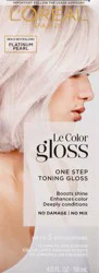 L'Oréal Brass Neutralizing Platinum Pearl One Step Toning Gloss 4 fl oz
