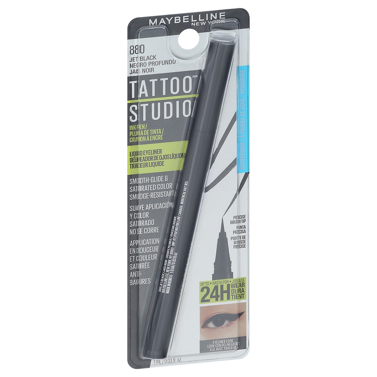 slide 5 of 9, Tattoo Studio Ink Pen Waterproof Liquid Eyeliner - Jet Black - 0.03 fl oz, 0.03 fl oz