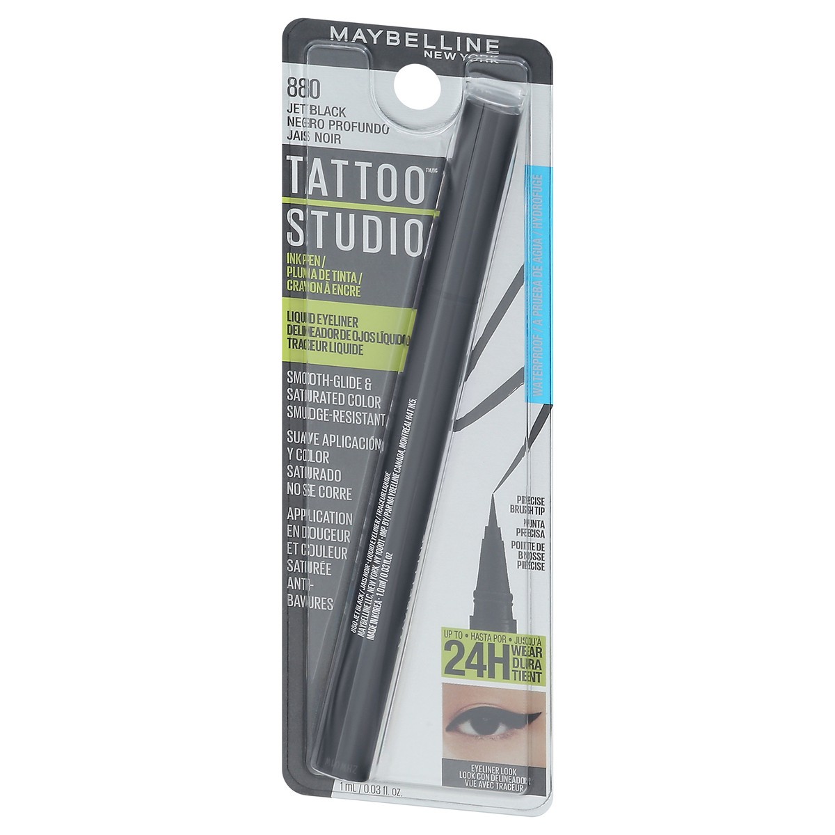 slide 8 of 9, Tattoo Studio Ink Pen Waterproof Liquid Eyeliner - Jet Black - 0.03 fl oz, 0.03 fl oz