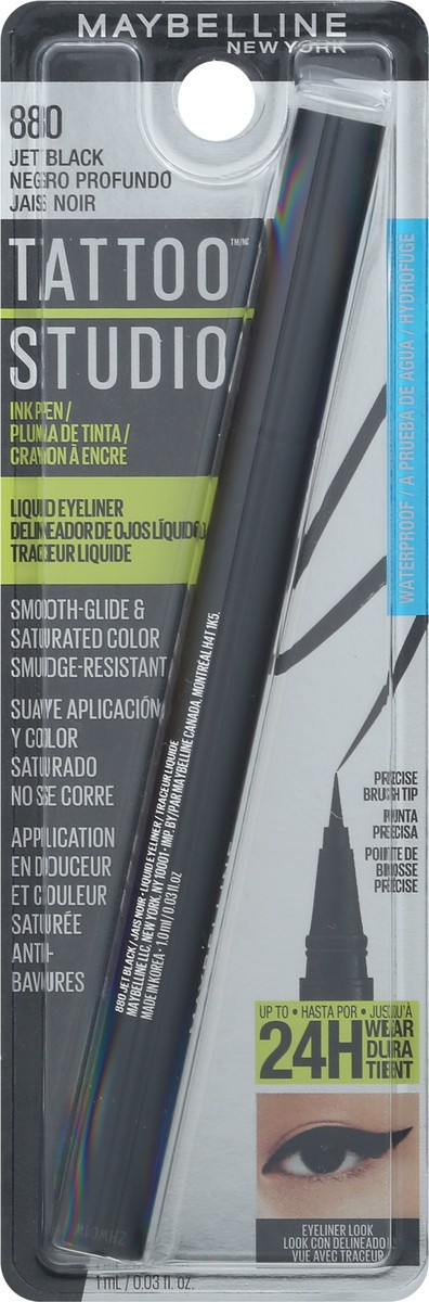 slide 9 of 9, Tattoo Studio Ink Pen Waterproof Liquid Eyeliner - Jet Black - 0.03 fl oz, 0.03 fl oz