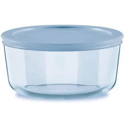 Pyrex Simply Store Collection Round Blue Glass Storage Containers