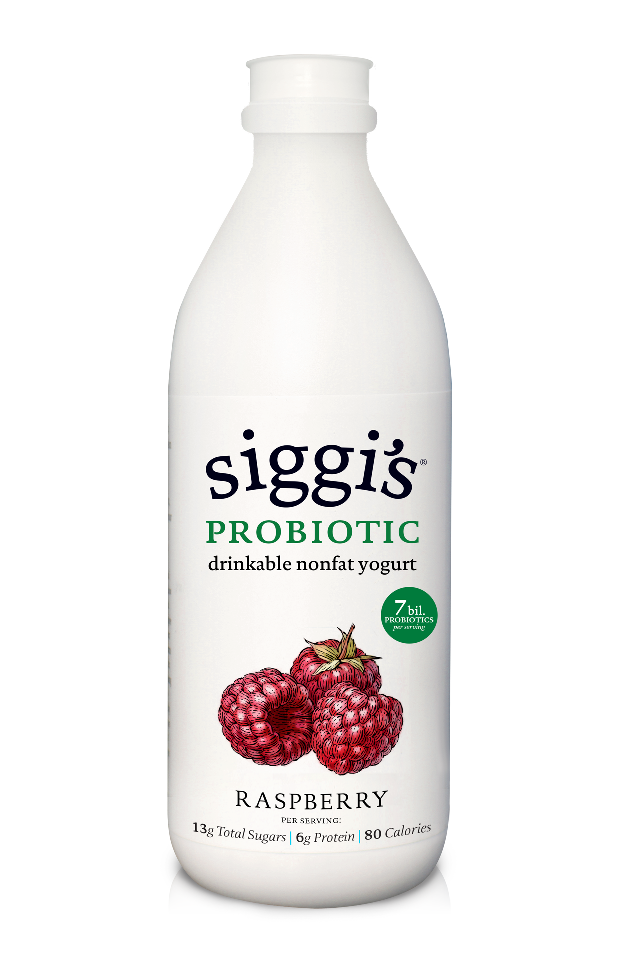 slide 1 of 1, siggi's Probiotic Drinkable Nonfat Yogurt, Raspberry, 32 fl. oz., 32 oz