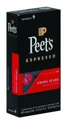 Peet's Espresso Crema Scura Arabica Coffee Pods - 10 ct