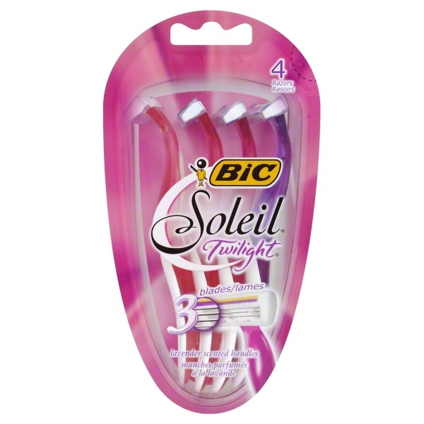 slide 1 of 1, BIC Soleil Twilight Disposable Razors, 4 ct