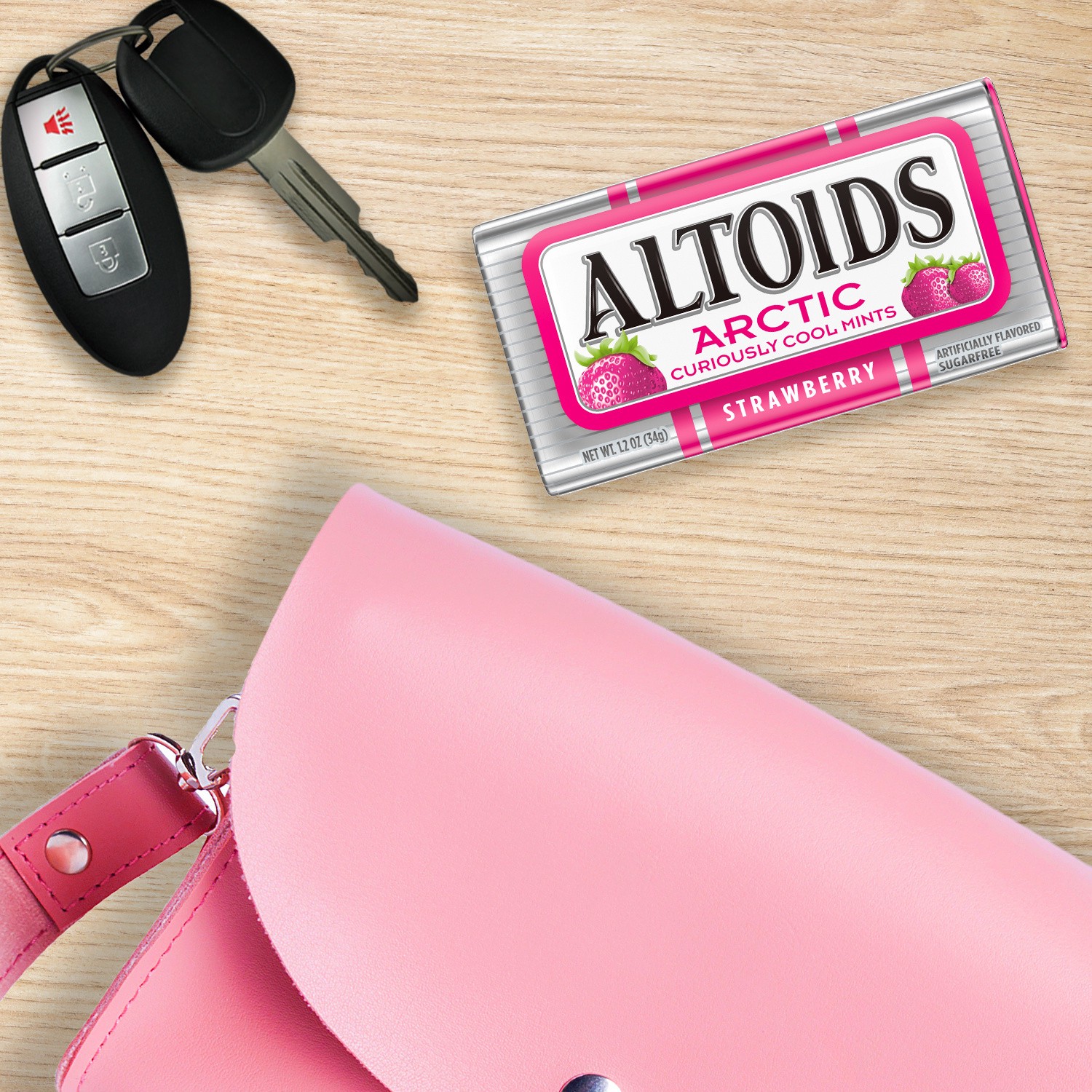 slide 8 of 8, ALTOIDS Arctic Strawberry Sugar Free Breath Mints Single Pack, 1.2 ounce, 1.2 oz