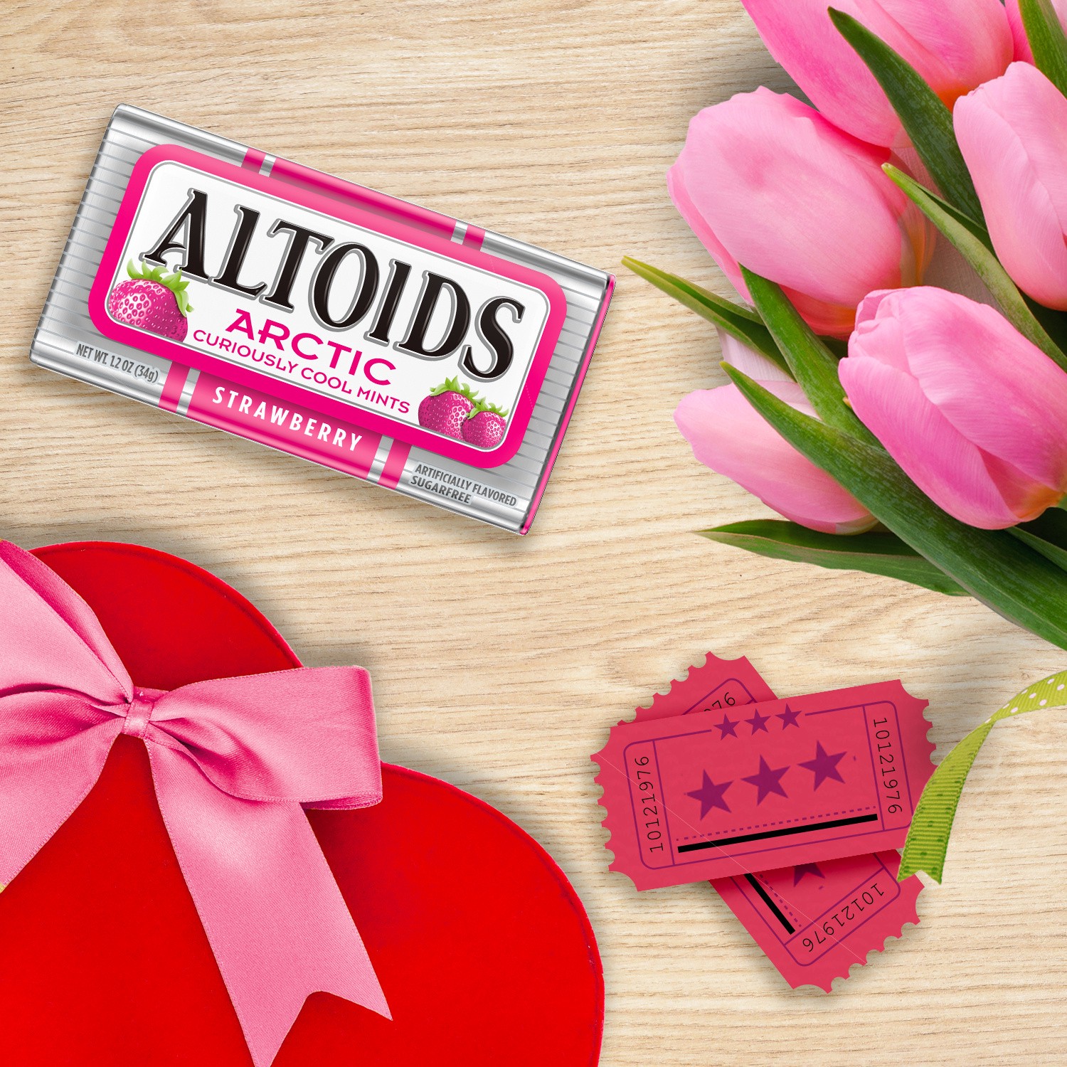 slide 3 of 8, ALTOIDS Arctic Strawberry Sugar Free Breath Mints Single Pack, 1.2 ounce, 1.2 oz