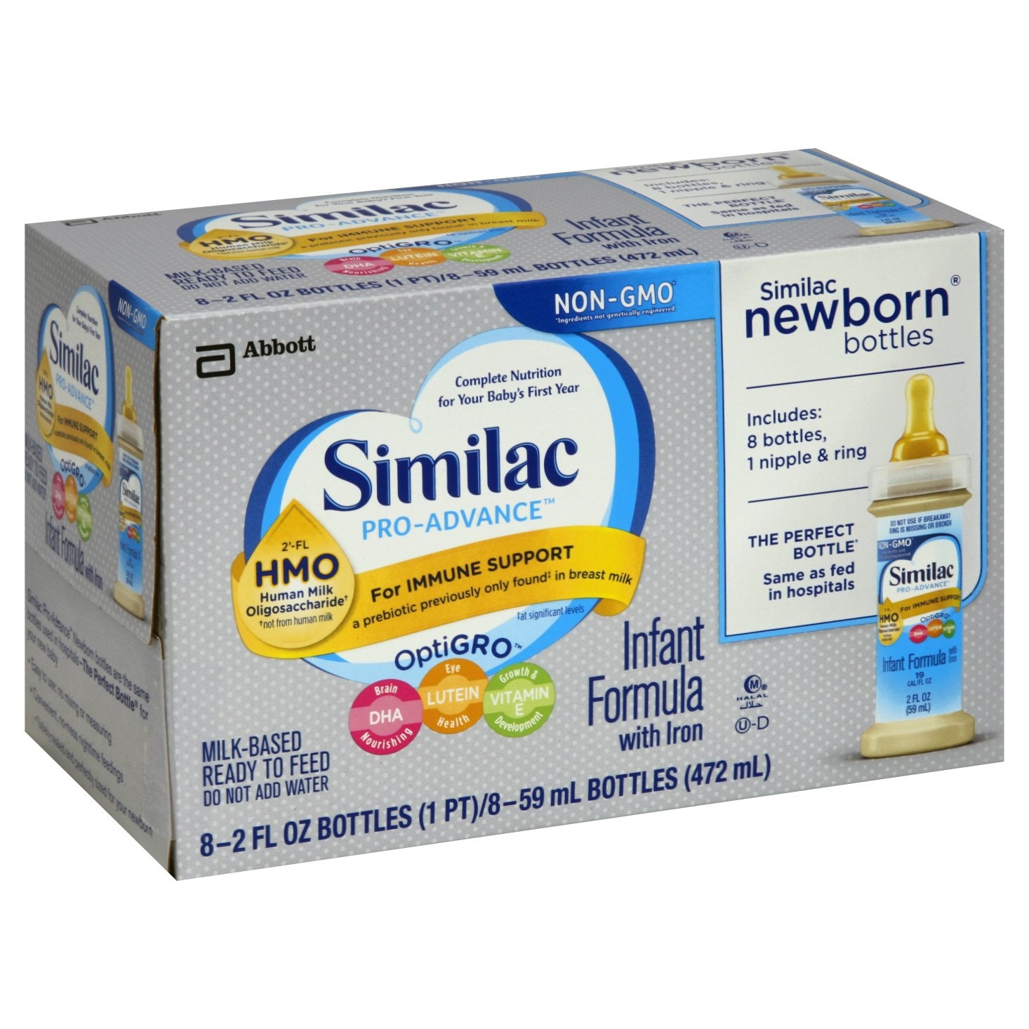 slide 1 of 7, Similac Optigro, Infant Formula With Iron Milk-based Powder, 2 fl oz