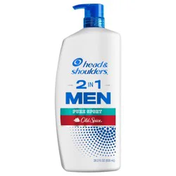 Head & Shoulders Head and Shoulders Mens 2 in 1 Dandruff Shampoo and Conditioner, Anti-Dandruff Treatment, Old Spice Pure Sport for Daily Use, Paraben Free, 28.2 oz