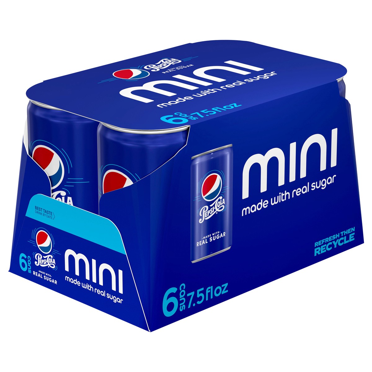 slide 7 of 11, Pepsi Real Sugar Soda Cola , Paperboard - 6 ct, 6 ct; 7.5 oz