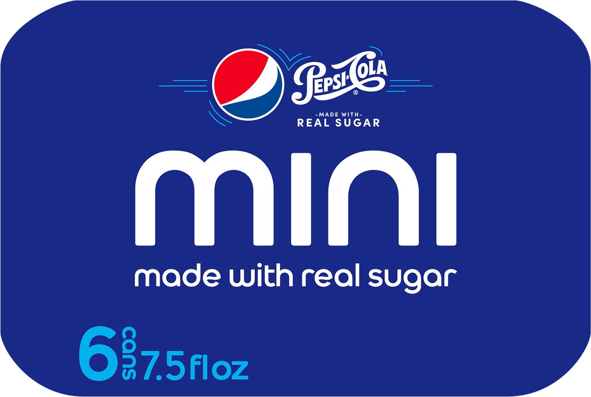 slide 9 of 11, Pepsi Real Sugar Soda Cola , Paperboard - 6 ct, 6 ct; 7.5 oz