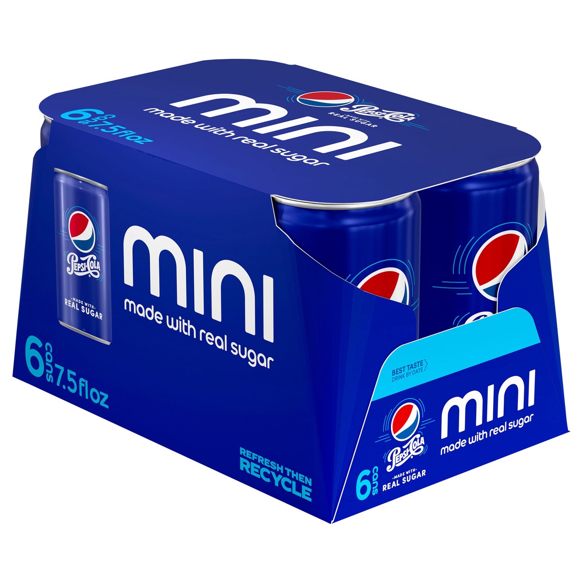 slide 2 of 11, Pepsi Real Sugar Soda Cola , Paperboard - 6 ct, 6 ct; 7.5 oz