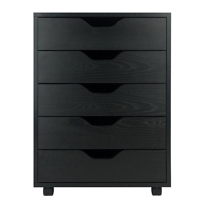 slide 3 of 10, Winsome Trading Halifax 5-Drawer Storage Cabinet - Black, 1 ct