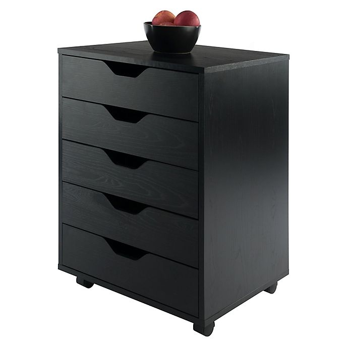 slide 7 of 10, Winsome Trading Halifax 5-Drawer Storage Cabinet - Black, 1 ct