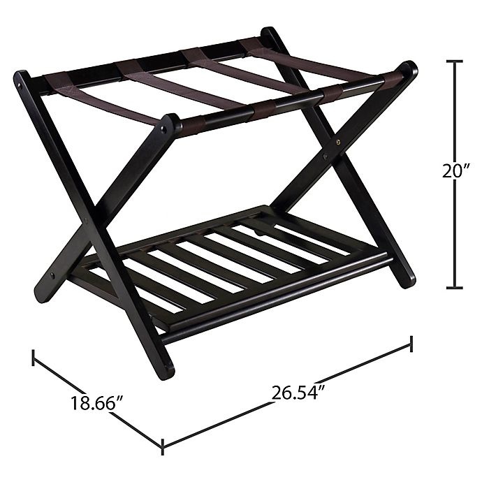 slide 2 of 5, Winsome Trading Reese Luggage Rack - Espresso, 1 ct