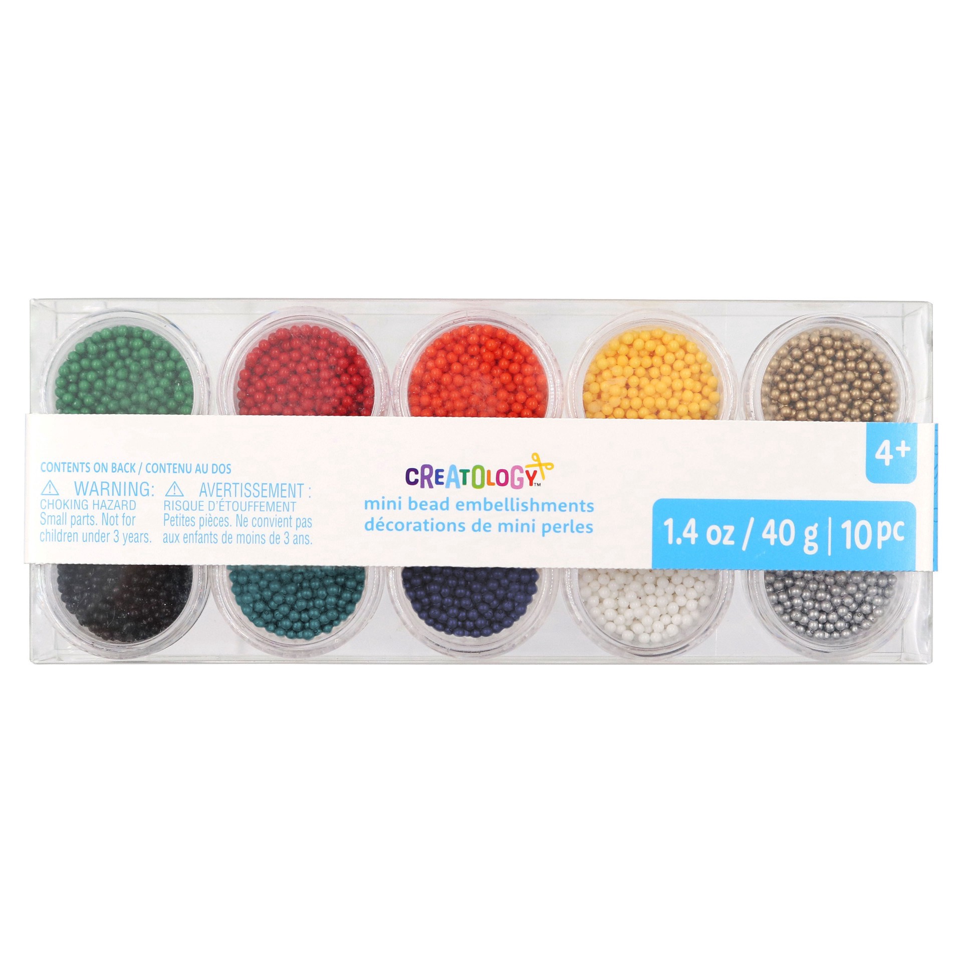 slide 3 of 3, Primary Mini Bead Embellishments By Creatology, 1.5 oz